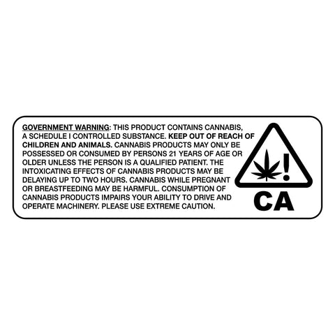 CA Warning Label + Description (ADD ON)